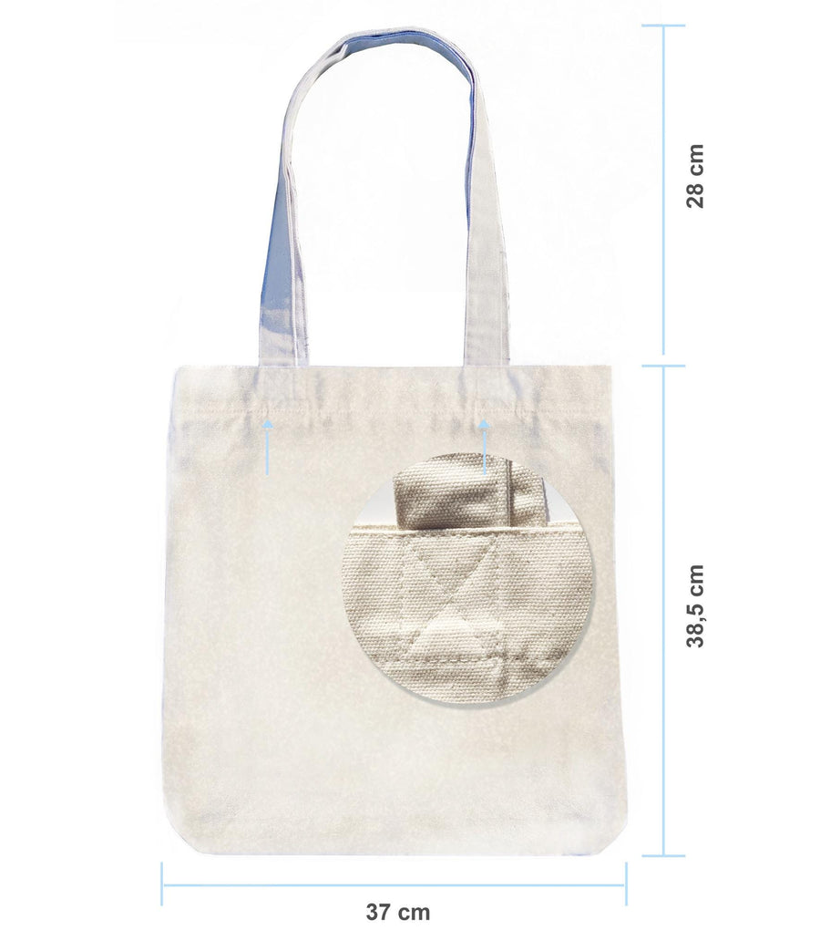 Bolso tote ilustrado, totebag, colección fenología, invierno, primavera, verano y otoño.