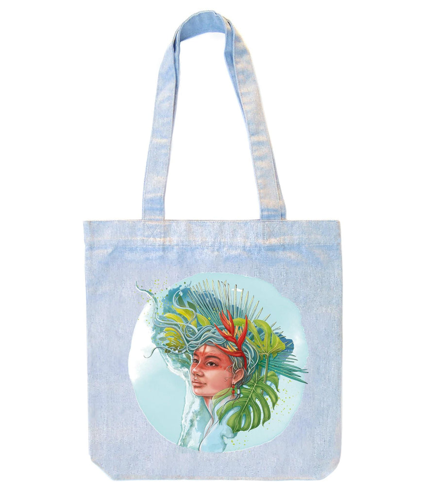 Bolso tote ilustrado, totebag, colección Selvática, guacamayo , tucán, amazonas